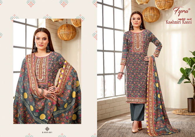 Fyra Kashmiri Kaani 2 Casual Daily Wear Pashmina Dress material Collection 